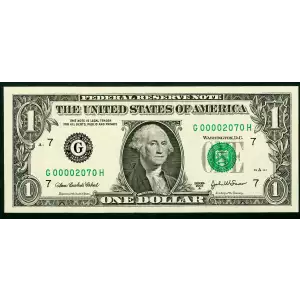 $1 2003-A. Green seal. Small Size $1 Federal Reserve Notes 1931-G