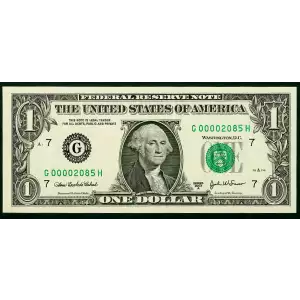 $1 2003-A. Green seal. Small Size $1 Federal Reserve Notes 1931-G