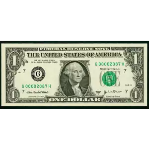 $1 2003-A. Green seal. Small Size $1 Federal Reserve Notes 1931-G