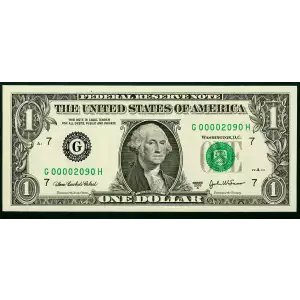 $1 2003-A. Green seal. Small Size $1 Federal Reserve Notes 1931-G