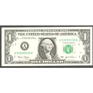 $1 2003 Green seal. Small Size $1 Federal Reserve Notes 1928-A