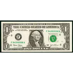 $1 2003 Green seal. Small Size $1 Federal Reserve Notes 1928-F
