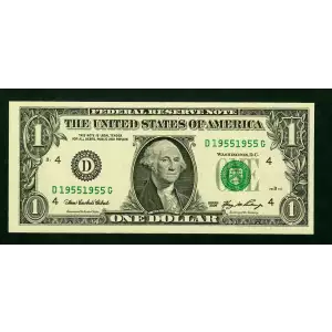 $1 2006 Green seal. Small Size $1 Federal Reserve Notes 1932-D