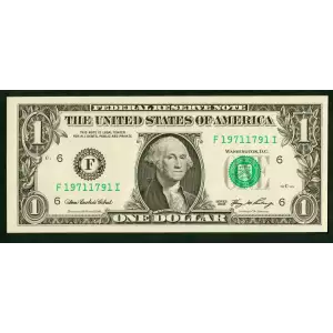 $1 2006 Green seal. Small Size $1 Federal Reserve Notes 1932-F