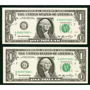 $1 2006 Green seal. Small Size $1 Federal Reserve Notes 1933-G*