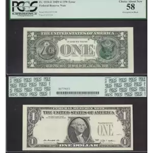 $1 2009 Green seal. Small Size $1 Federal Reserve Notes 1934-E