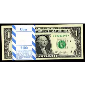 $1 2013 Green seal. Small Size $1 Federal Reserve Notes 3001-B*