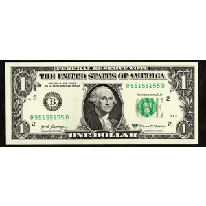 $1 2013 Green seal. Small Size $1 Federal Reserve Notes 3001-B