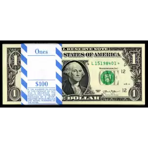 $1 2013 Green seal. Small Size $1 Federal Reserve Notes 3001-L*