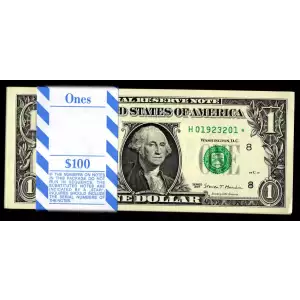 $1 2013 Green seal. Small Size $1 Federal Reserve Notes 3001-L*