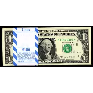 $1 2013 Green seal. Small Size $1 Federal Reserve Notes 3001-L*