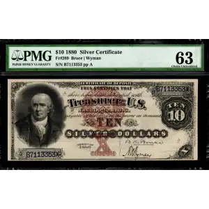 $10 1880 Large Brown Silver Certificates 289