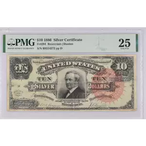$10 1886 Large Red Silver Certificates 294