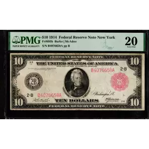 $10 1914 Red Seal Federal Reserve Notes 893B