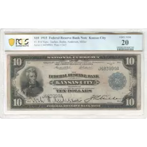 $10 1915  Federal Reserve Bank Notes 816