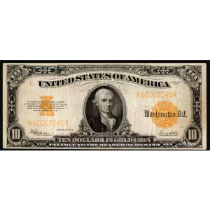 $10 1922 Gold Gold Certificates 1173