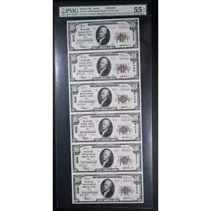 $10 1929 small brown seal. Small National Bank Notes 1801-2