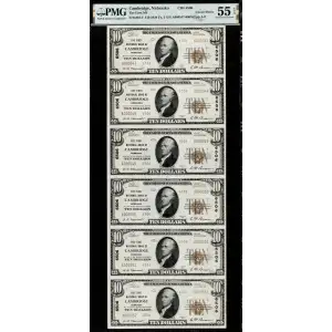 $10 1929 small brown seal. Small National Bank Notes 1801-2