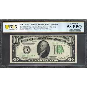 $10 1934-A.  Small Size $10 Federal Reserve Notes 2006-D*