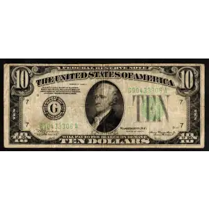 $10 1934-A.  Small Size $10 Federal Reserve Notes 2006-G