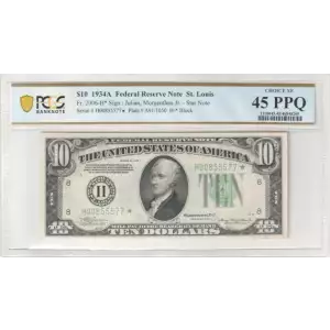 $10 1934-A.  Small Size $10 Federal Reserve Notes 2006-H*