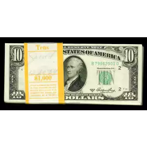 $10 1950-A.  Small Size $10 Federal Reserve Notes 2011-B