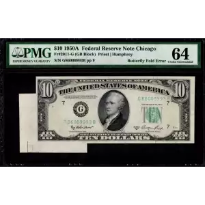 $10 1950-A.  Small Size $10 Federal Reserve Notes 2011-G