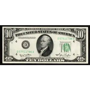 $10 1950  Small Size $10 Federal Reserve Notes 2010-D