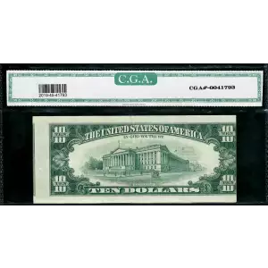 $10 1969-A. Treasury seal. Small Size $10 Federal Reserve Notes 2019-D