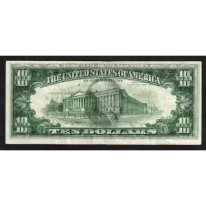 $10 1974 Treasury seal. Small Size $10 Federal Reserve Notes 2022-B