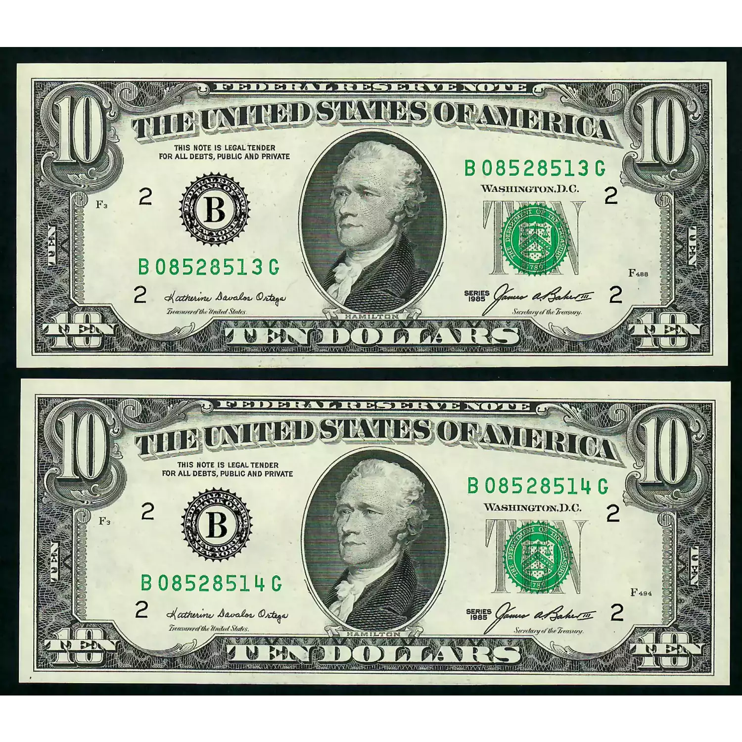 1985 high quality Note $10