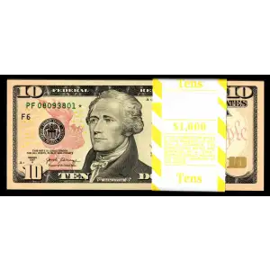 $10 2017-A ORIGINAL STAR PACK 100 Consecutive Colorized Replacements Superb Gem