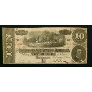 $10   Issues of the Confederate States of America CS-68