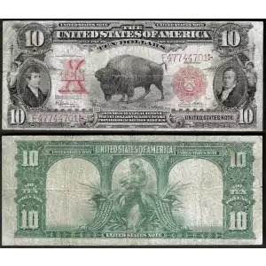 $10  Small Red, scalloped Legal Tender Issues 122