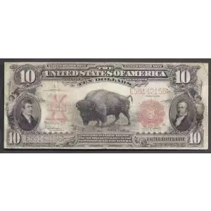 $10  Small Red, scalloped Legal Tender Issues 122