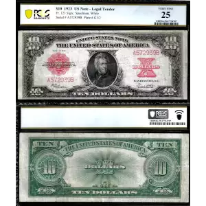 $10  Small Red, scalloped Legal Tender Issues 123
