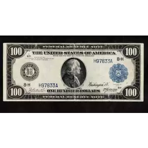$100 1914 Blue Seal Federal Reserve Notes 1112
