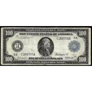 $100 1914 Red Seal Federal Reserve Notes 1100