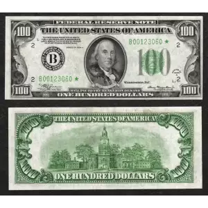 $100 1934-A.  Small Size $100 Federal Reserve Notes 2153-Bm*