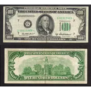 $100 1950-B.  Small Size $100 Federal Reserve Notes 2159-G*