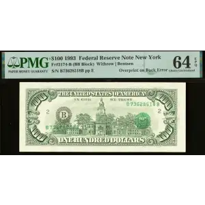 $100 1993 Small Size $100 Federal Reserve Notes 2174-B