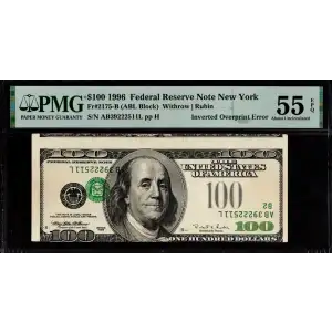 $100 1996  Small Size $100 Federal Reserve Notes 2175-B