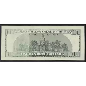 $100 1996  Small Size $100 Federal Reserve Notes 2175-L