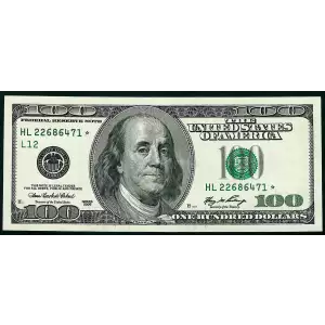 $100 2006  Small Size $100 Federal Reserve Notes 2180-L*