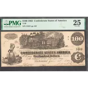 $100   Issues of the Confederate States of America CS-39