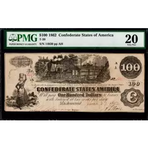 $100   Issues of the Confederate States of America CS-39