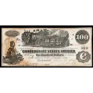 $100   Issues of the Confederate States of America CS-39 (2)