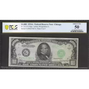 $1,000 1934-A.  High Denomination Notes 2212-G