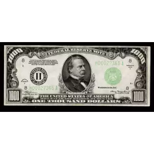 $1,000 1934-A.  High Denomination Notes 2212-H