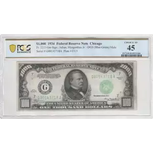 $1,000 1934  High Denomination Notes 2211-Gm (2)